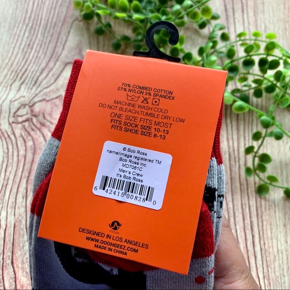 New. Oooh Geez! It’s Bob Ross designed socks. TJOP - Picture 2 of 2